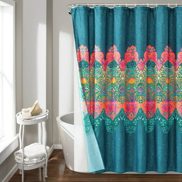 Multi Color Flowers and Leaves Boho Bath Curtain for Modern Bathroom Rust-Resistant Metal Grommets 72x72 inch Waterproof Polyester Fabric KOMFIER Floral Shower Curtain 
